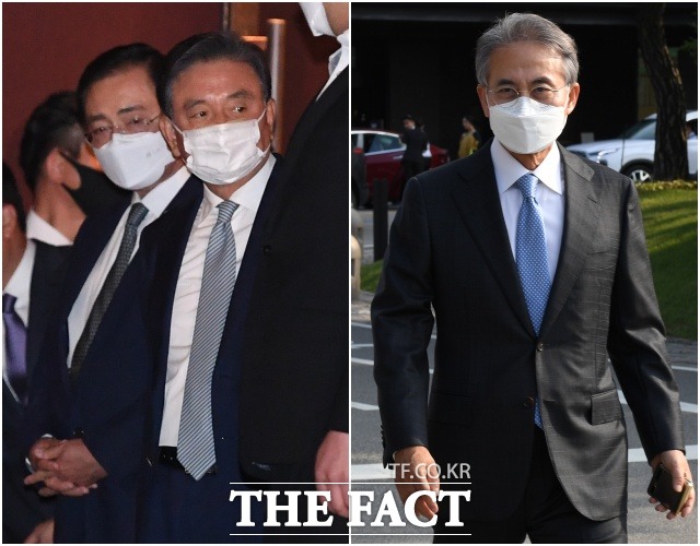 홍석준 회장의 동생 홍석규 보광그룹 회장과 큰형 홍석현 중앙홀딩스 회장, 둘째 형 홍석조 BFG 그룹 회장(왼쪽부터)/더팩트