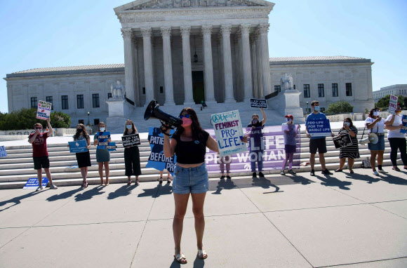 워싱턴의 반낙태 시위-AFP 연합뉴스