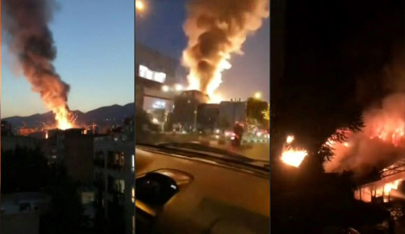 이란의 수도 테헤란의 한 보건소에서 30일(현지시간) 의료가스 누출로 추정되는 폭발이 일어나 최소 19명이 숨졌다고 현지 언론이 보도했다. 2020.7.1  AFP 연합뉴스