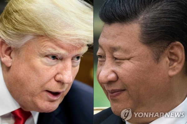 세계 1위 미국과 세계 2위 중국의 종합국력 차이가 해마다 줄어들어 올해는 거의 근접한 것으로 평가됐다. 사진은 도널드 트럼프(왼쪽) 미국 대통령과 시진핑 중국 국가주석. 연합뉴스