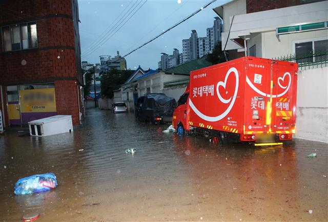 침수된 대전 대동