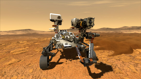 화성에서 탐사 임무 수행하는 ‘퍼서비어런스’ 상상도