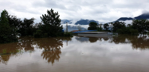 물에 잠긴 마을