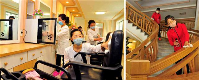 “구석구석 소독”…삼지연시 밀림원 코로나19 방역