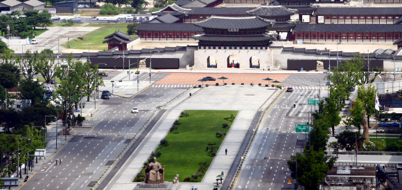 텅 빈 광화문