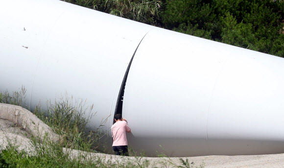태풍 ‘마이삭’에 발전기 와르르