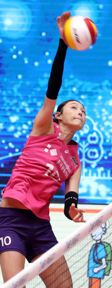 몸 푸는 김연경