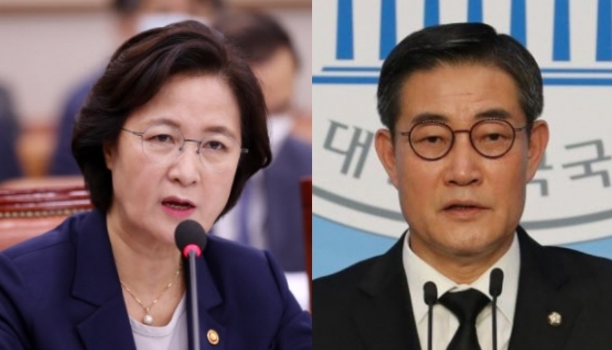 추미애 법무부 장관 vs 신원식 국민의힘 의원  연합뉴스