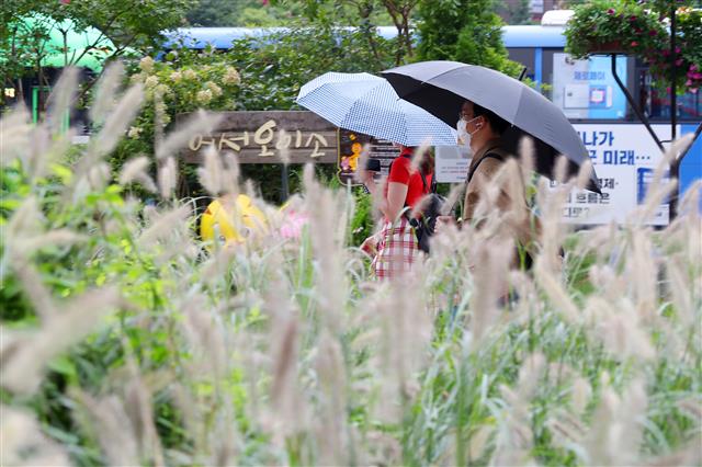 가을비 찾아온 출근길