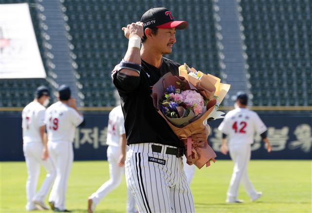 두산전 마지막 원정경기 준비하는 박용택