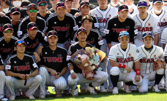 LG 박용택, 잠실 원정 경기 고별식