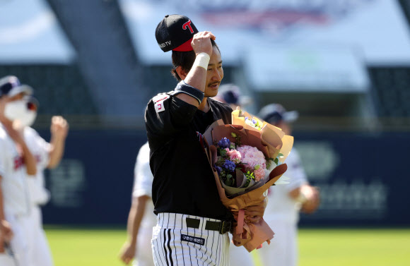 LG 박용택, 잠실 원정 경기 고별식