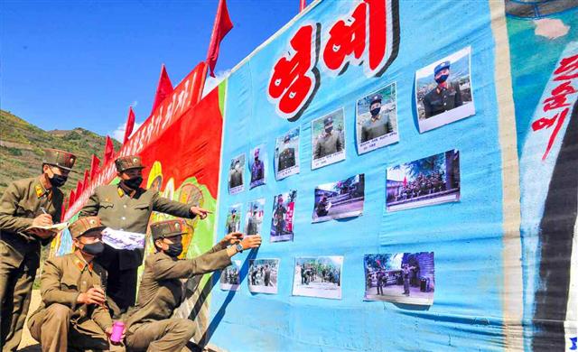 수해 복구 진행 중인 북한 ‘아연산지’ 검덕지구