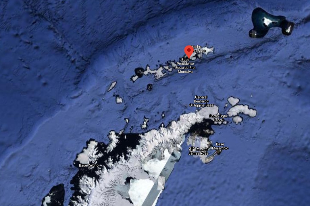 남극 세종과학기지.  구글 지도