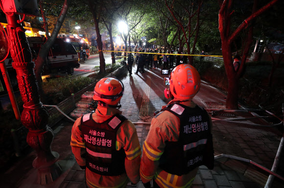 지하철 5호선 마포역 인근 지하상가서 화재