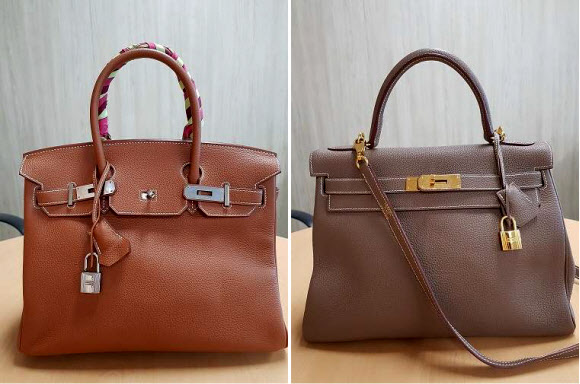 서울본부세관이 고가 브랜드 위조품을 중국에서 직접 제작해 국내로 불법 유통한 밀수총책 A(38)와 국내 배송책 B(36)를 관세법, 상표법, 범죄수익 은닉의 규제 및 처벌 등에 관한 법률 위반 혐의로 검거해 검찰에 넘겼다고 7일 발표했다.  사진은 서울세관이 밀수범으로부터 압수한 ‘특S급’ 짝퉁 가방. 2020.10.7 서울세관 제공