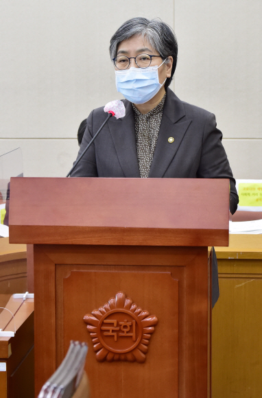 정은경 질병관리청장이 7일 서울 여의도 국회 본관 보건복지위원회의실에서 열린 보건복지부-질병관리청 등 2020 국정감사에서 업무보고를 하고 있다.2020. 10. 7  김명국 선임기자 daunso@seoul.co.kr