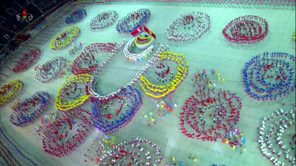 북한, 당창건 75주년 기념 대집단체조