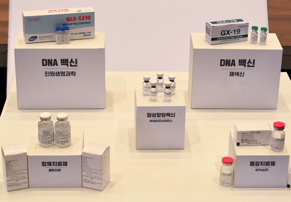 현재 국내에서 개발되고 있는  코로나19 백신과 항체치료제. 2020. 10. 15 도준석 기자pado@seoul.co.kr