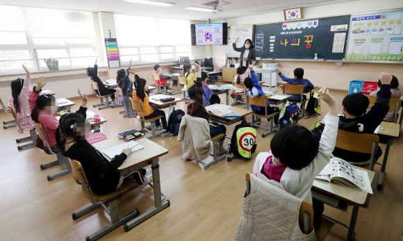 초등학교 등교 수업 자료사진. 사진은 본문과 직접적인 관련이 없음. 연합뉴스
