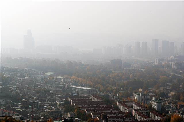 미세먼지 가득한 ‘입동’