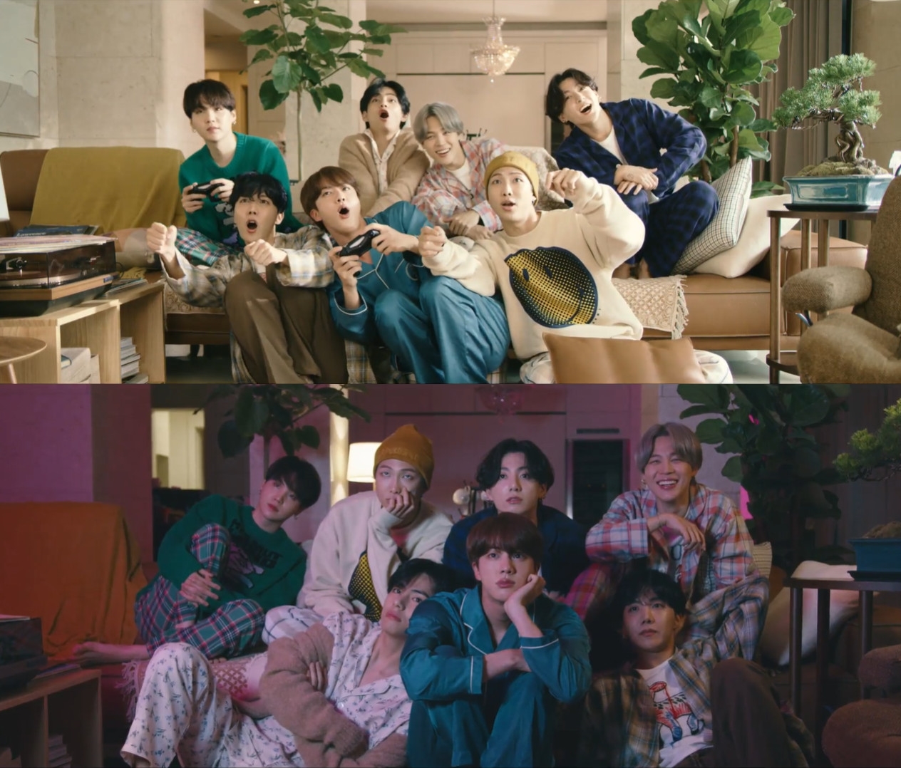 새 앨범 ‘BE’ 타이틀곡 ‘라이프 고즈 온’(Life Goes On) 뮤직비디오. 빅히트 엔터테인먼트 제공