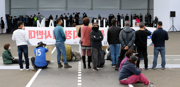 제주 드론 택시 시연행사 ‘파행’