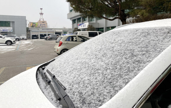첫눈 내린 철원군