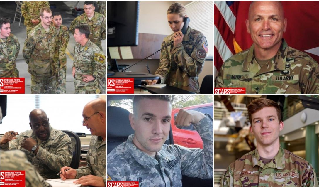 국제 로맨스 사기단에 도용된 실제 미국 군인들의 사진. SCARS 홈페이지