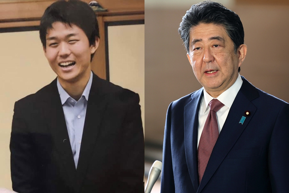기시 노부치요 일본 방위상 비서관. 아베 신조 전 일본 총리의 동생 기시 노부오 방위상의 아들이다.  EPA 연합뉴스