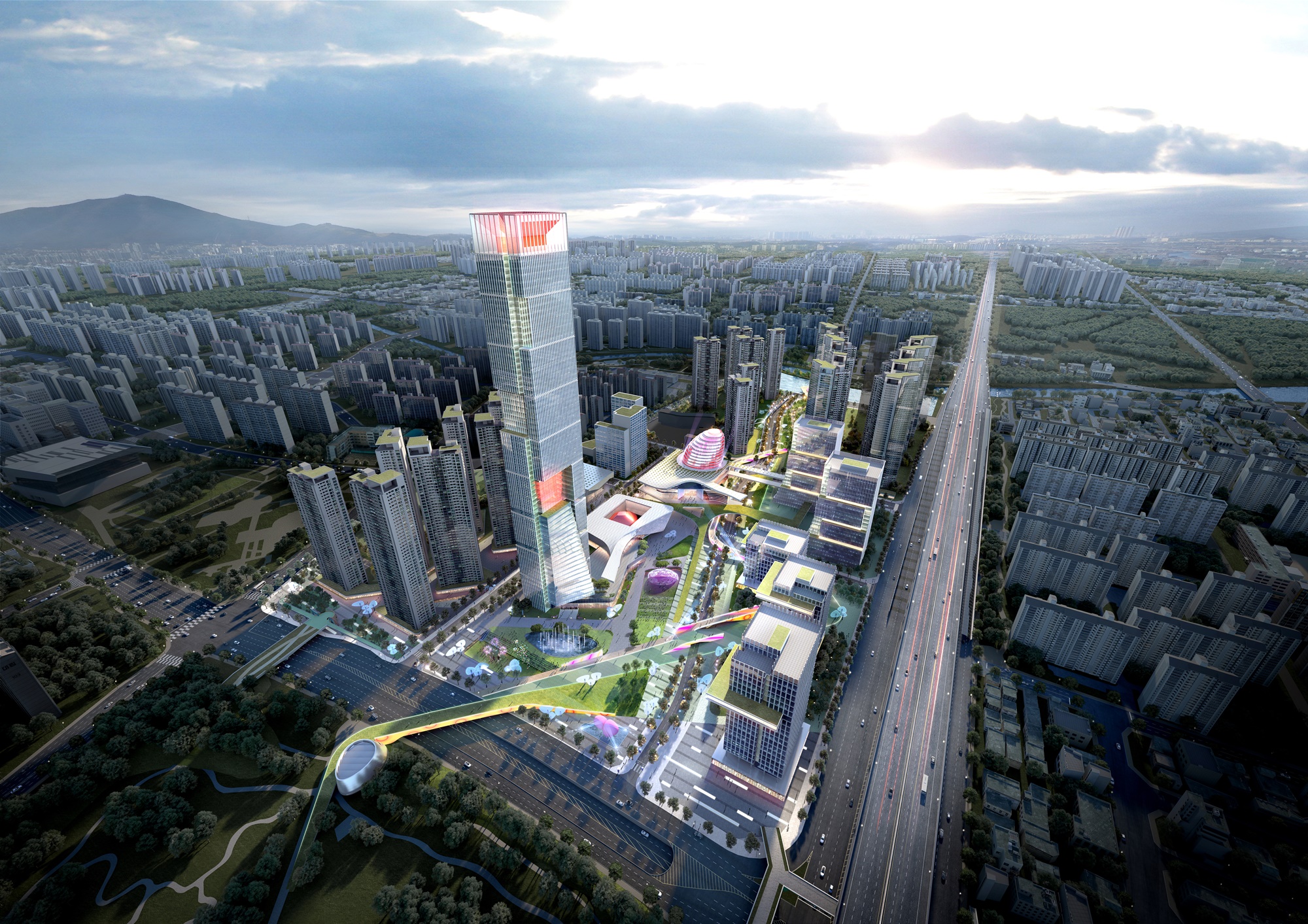 부천 상동 영상문화산업단지 조성계획 조감도