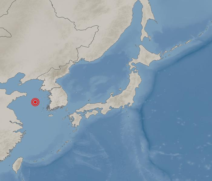 2021년 1월 19일 오전 3시 21분쯤 중국 칭다오 동쪽 332㎞ 해상에서 규모 4.6 지진 발생.  기상청