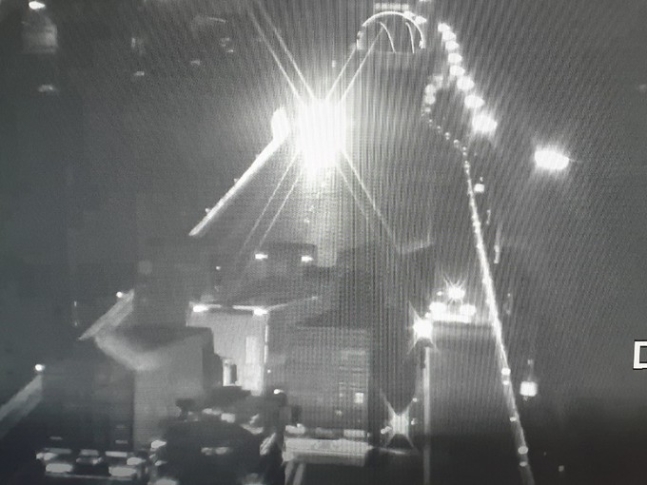 사건 발생 당시 신대구고속도로 폐쇄회로(CC)TV 장면