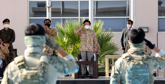 설날 아크부대 장병 격려한 박병석 국회의장