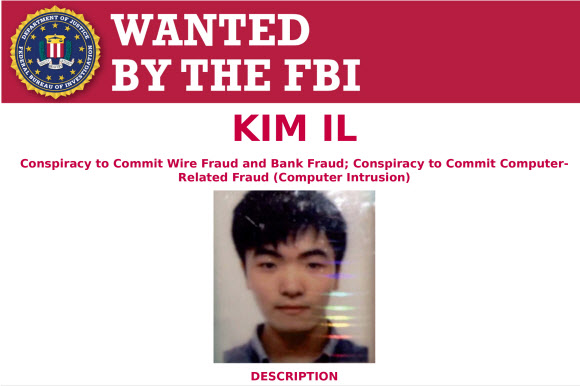 미국 법무부가 17일 기소한 북한 해커 3명 가운데 한 명인 김일(27). 로이터 연합뉴스