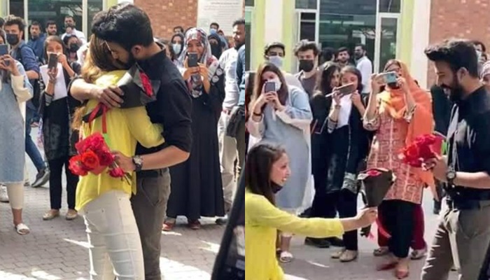 지난 12일 파키스탄 라호르대 캠퍼스 내에서 커플 한 쌍이 결혼약속을 하며 포옹했다는 이유로 퇴학처분을 받았다. 트위터