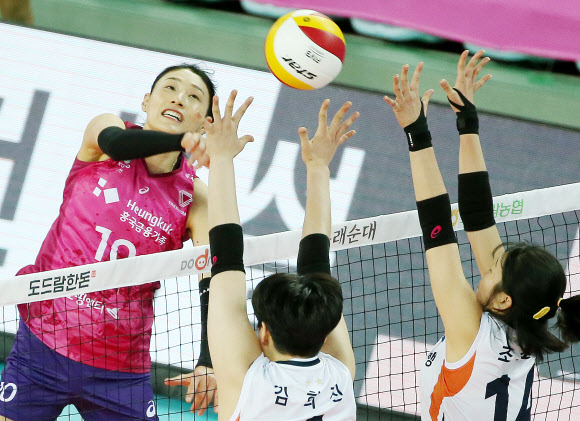 김연경 강력한 스파이크