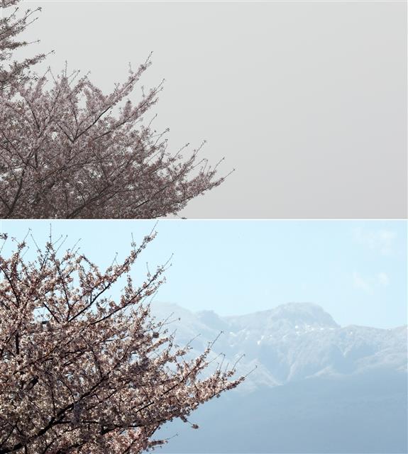 한라산 집어삼킨 중국발 황사