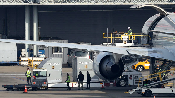 화이자 백신 추가 물량, 인천공항 도착