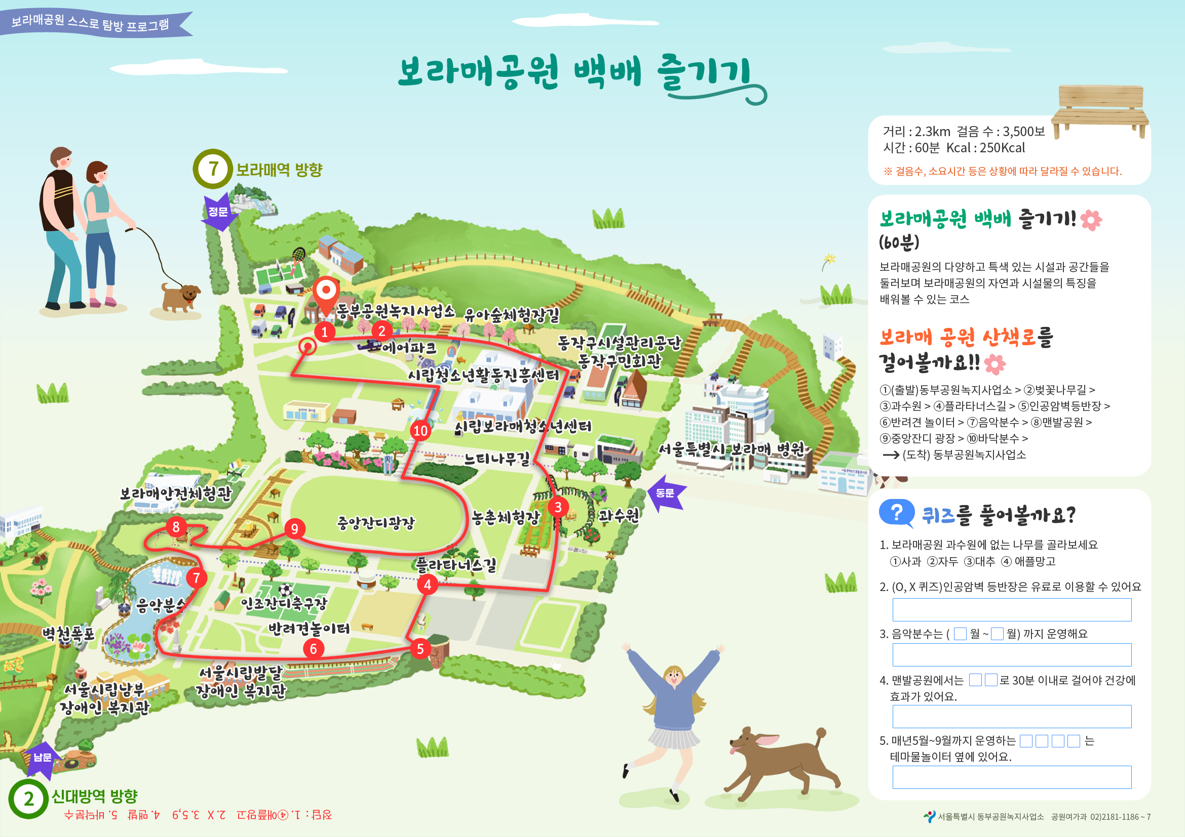서울시는 보라매공원 등 시내 5개 공원에서 시민들이 자율적으로 공원을 체험할 수 있는 ‘스스로 공원탐방’ 프로그램을 운영한다. 서울시 제공