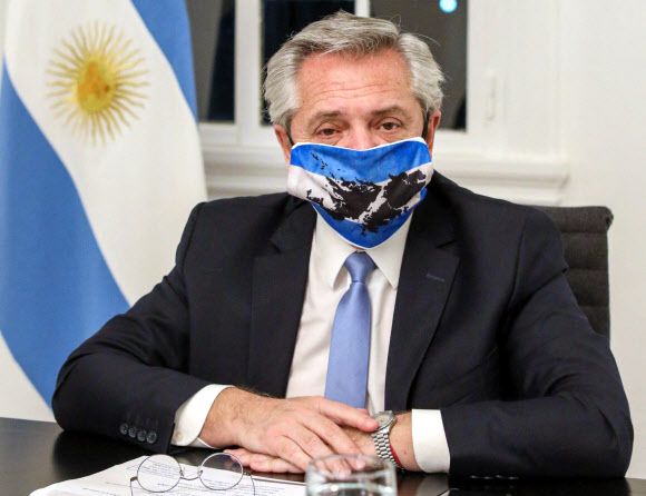 알베르토 페르난데스 아르헨티나 대통령.  AFP 연합뉴스