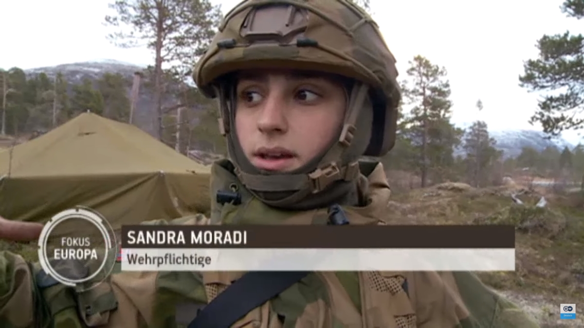 여성도 징병제 하에 군 복무를 하는 노르웨이.  독일 DW 유튜브 캡처