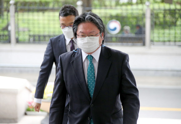 초치된 주한 일본대사관 총괄 공사