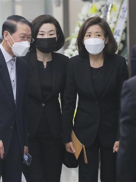 나경원?김희정, 고 이한동 전 총리 빈소 조문