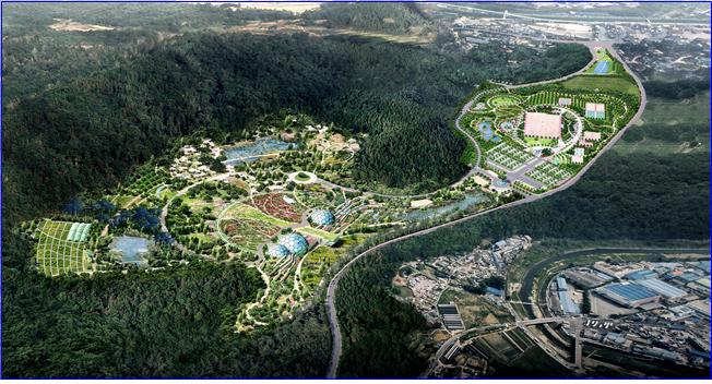부산시는 해운대수목원 가운데 완공된 구간인 1단계 구역을 오는 20일부터 임시 개방한다고 밝혔다.  해운대수목원의 전체 면적은 62만8275㎡으로 부산시민공원의 약 1.4배에 달한다<조감도 .부산시제공> 