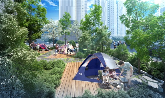 두산위브더제니스 양산 캠핑장 두산건설 제공