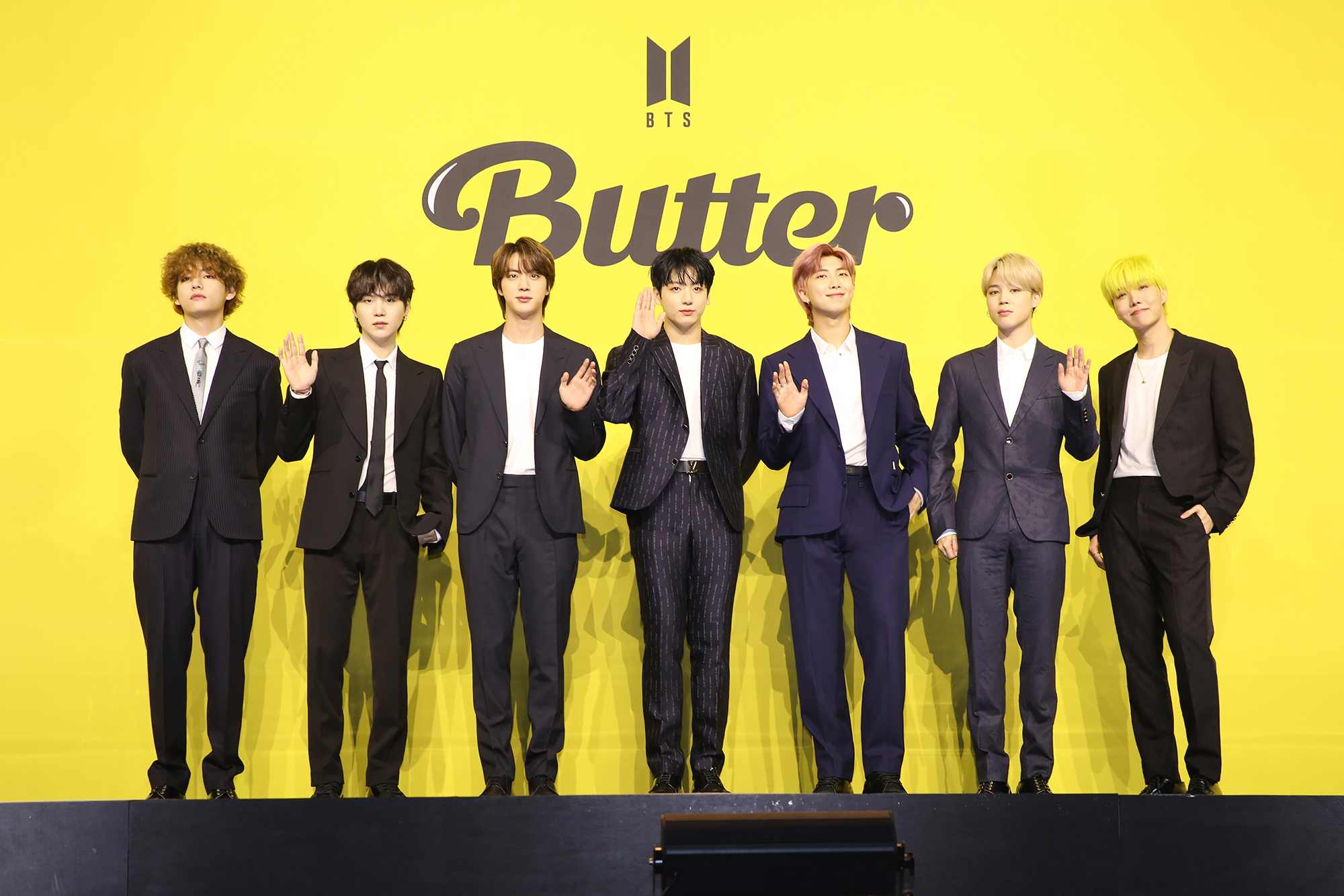 방탄소년단은 21일 열린 기자 간담회에서 “이번 여름을 신곡 ‘버터’와 함께 즐겁게 보내셨으면 한다”는 바람을 전했다. 빅히트 뮤직 제공