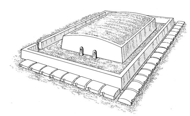 아비도스 움엘카브 유적에 있는 메르네이트의 무덤 복원도