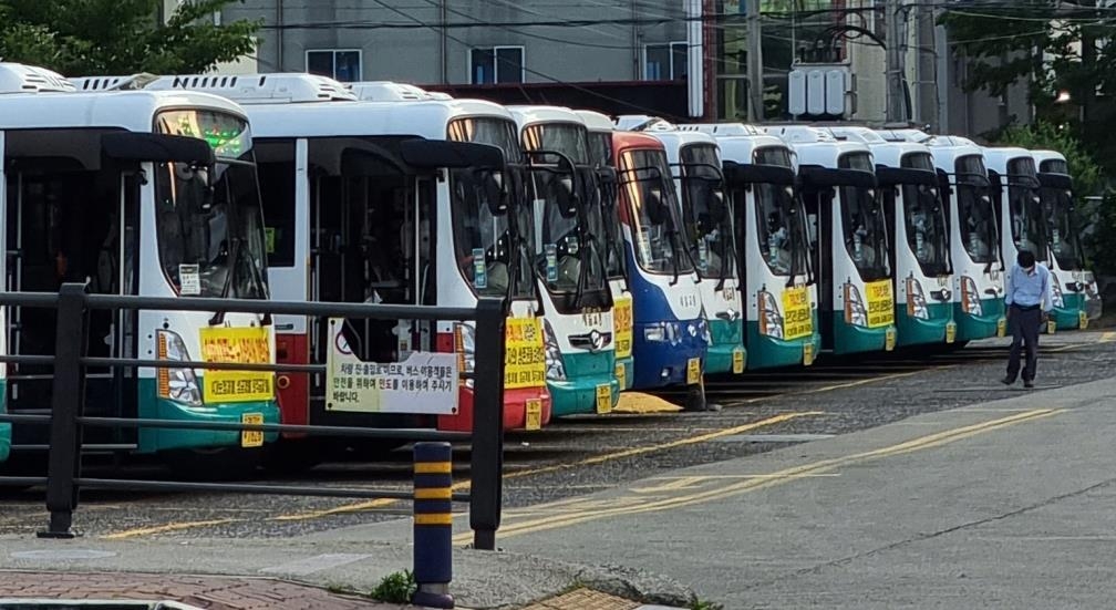 거제 시내버스 파업. 연합뉴스