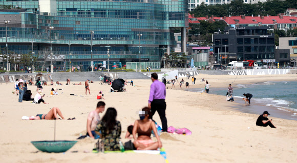 한여름 같은 해운대